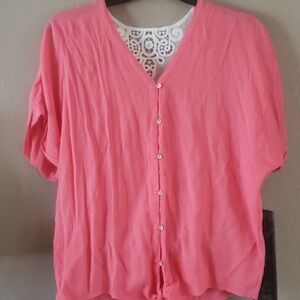 Large coral pink Entro shirt